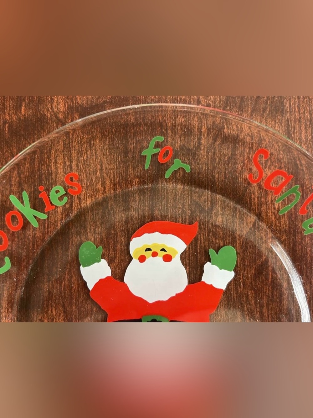 Festive Red Santa Decorative Plate - Unbranded Holiday Home Accent